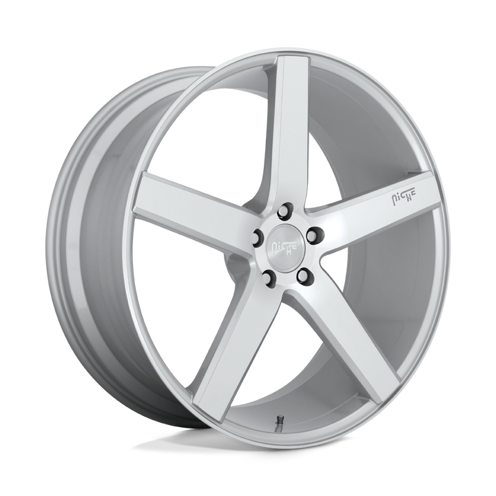 Niche 1pc M135 Milan 19x8.5 5x114.3 35 72.56 Argent Brillant Usiné