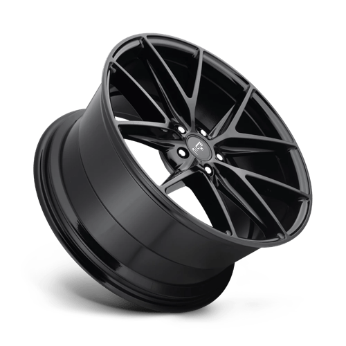 Niche 1pc M119 Misano 22x9 5x114.3 42 72.56 Noir Brillant