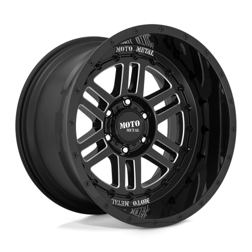 Moto Metal Mo800 Deep Six 20x10 6x139.7 -18 106.1 Gloss Black Milled