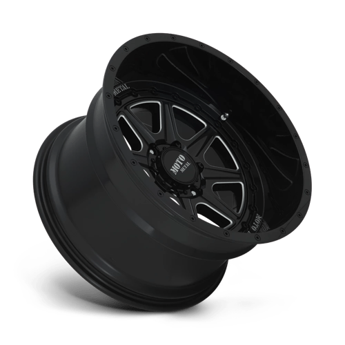Moto Metal Mo801 Phantom 20x10 5x127 -18 71.5 Noir Brillant Fraisé