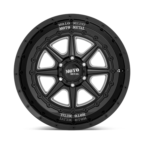 Moto Metal Mo801 Phantom 20x10 5x127 -18 71.5 Noir Brillant Fraisé