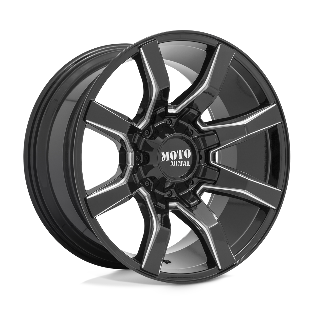 Moto Metal Mo804 Spider 20x10 6x135 / 6x139.7 12 106.1 Gloss Black Milled