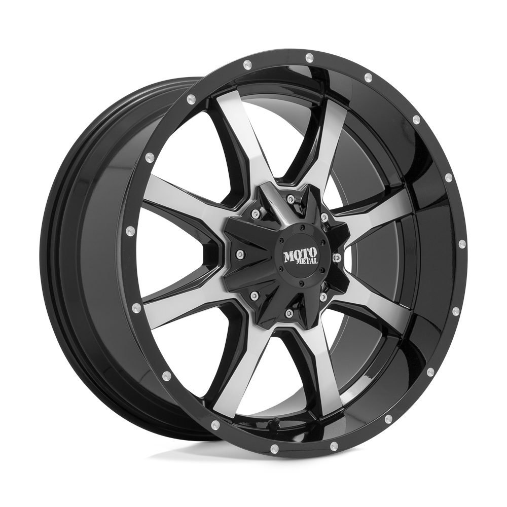 Moto Metal Mo970 17x9 8x170 -12 125.1 Gloss Black Machined Face