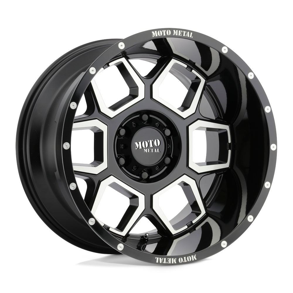 Moto Metal Mo981 Spade 20x10 6x139.7 -24 106.1 Gloss Black Machined