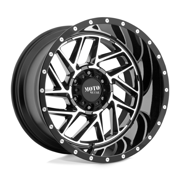Moto Metal Mo985 Breakout 20x10 8x170 -18 125.1 Gloss Black Machined