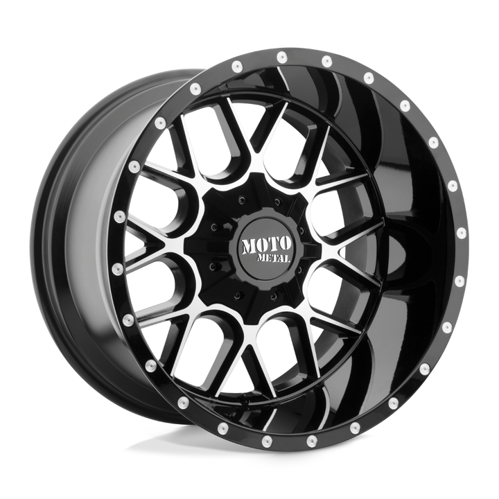 Moto Metal Mo986 Siege 20x9 5x127 / 5x139.7 0 78.1 Noir Brillant Usiné