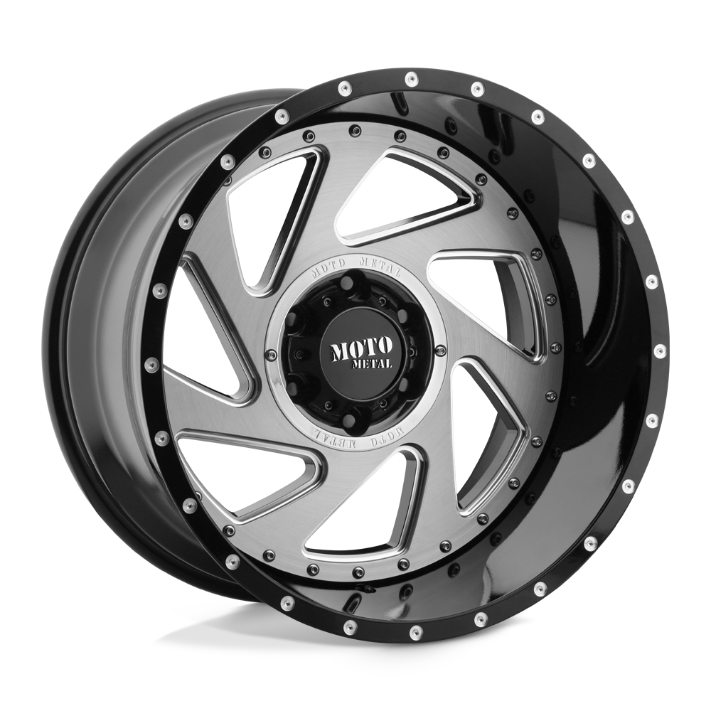 Moto Metal Mo989 Change Up 20x12 5x127 -44 71.5 Gloss Black Milled Brushed Inserts