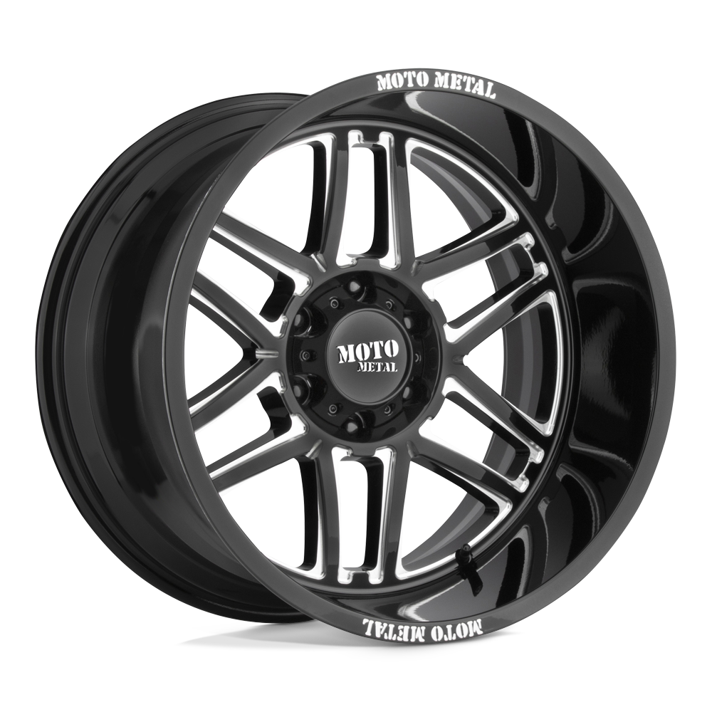 Moto Metal Mo992 Folsom 20x10 8x170 -18 125.1 Noir Brillant Fraisé