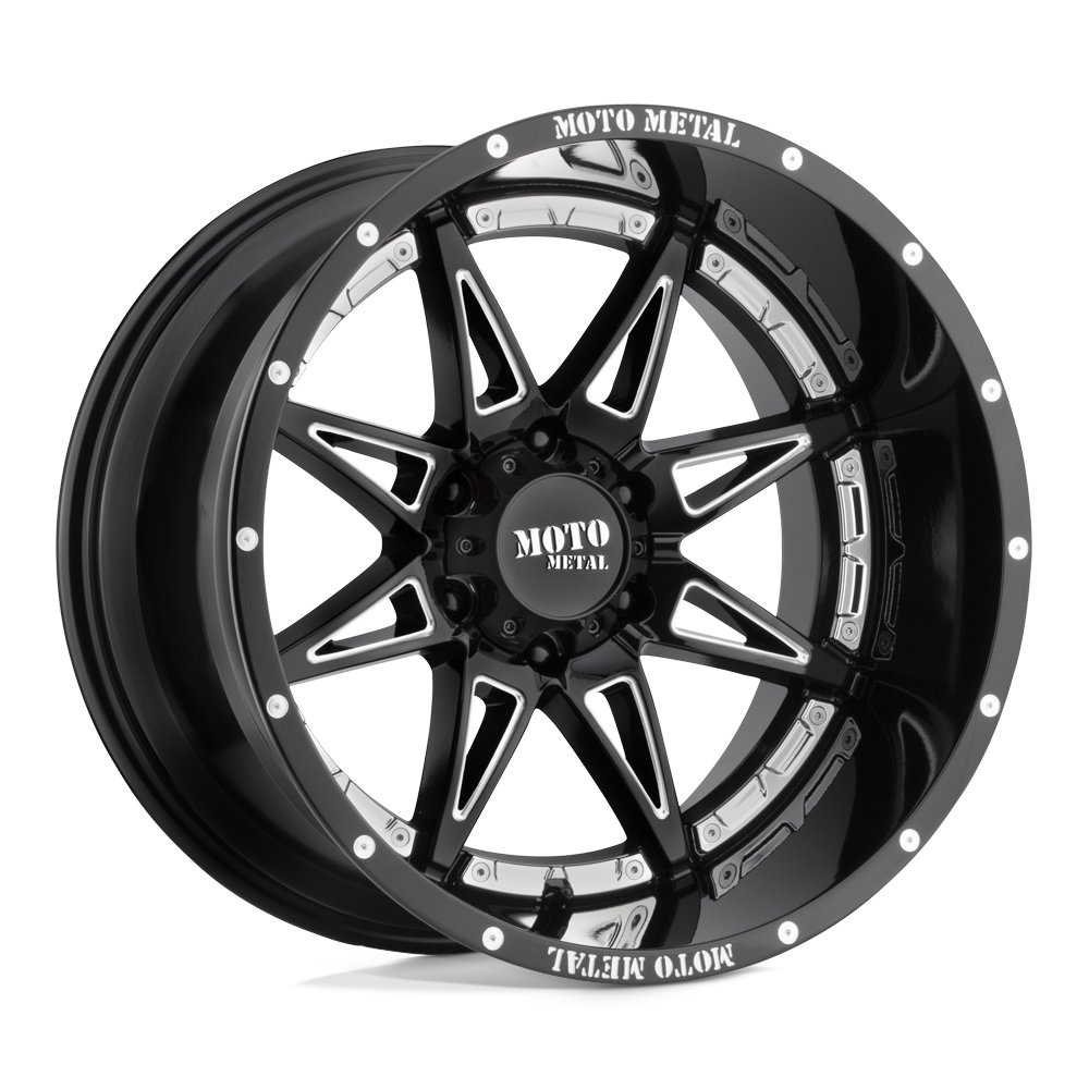Moto Metal Mo993 Hydra 20x10 5x127 -18 71.5 Noir Brillant Fraisé