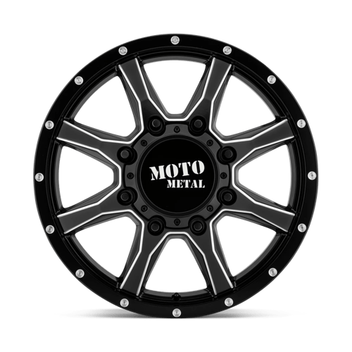 Moto Metal Mo995 20x8.25 8x165.1 127 125.1 Satin Black Milled - Front