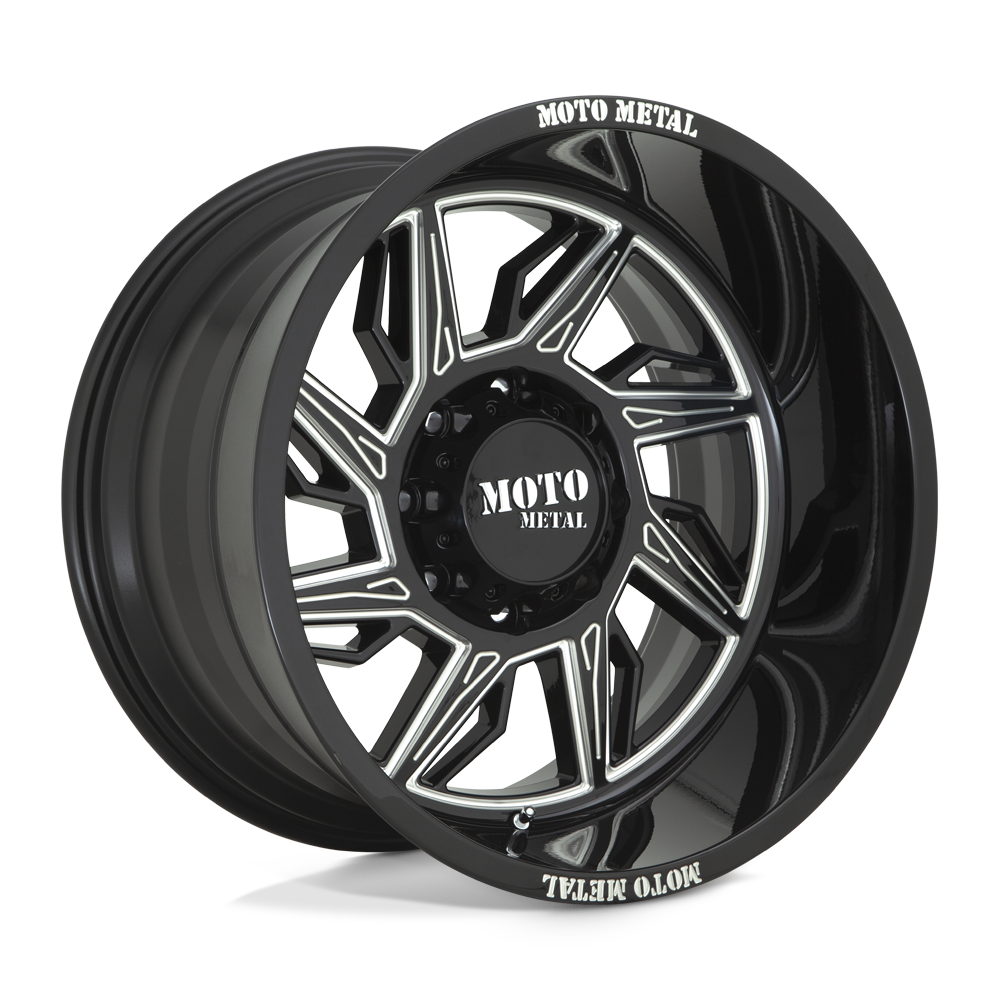 Moto Metal Mo997 Hurricane 20x10 6x135 -18 87.1 Noir Brillant Fraisé - Directionnel Gauche