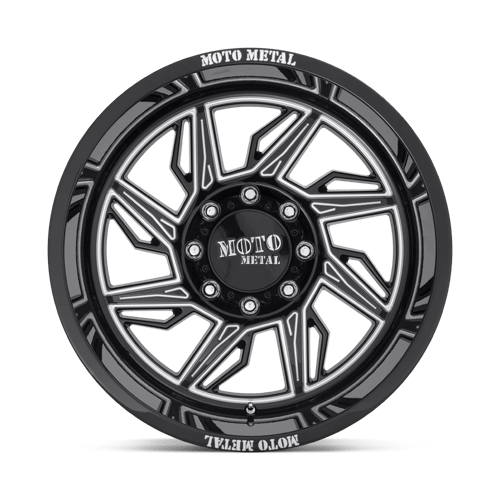 Moto Metal Mo997 Hurricane 20x10 6x135 -18 87.1 Noir Brillant Fraisé - Directionnel Gauche