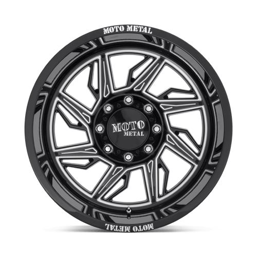 Moto Metal Mo997 Hurricane 20x10 6x135 -18 87.1 Noir Brillant Fraisé - Directionnel Gauche