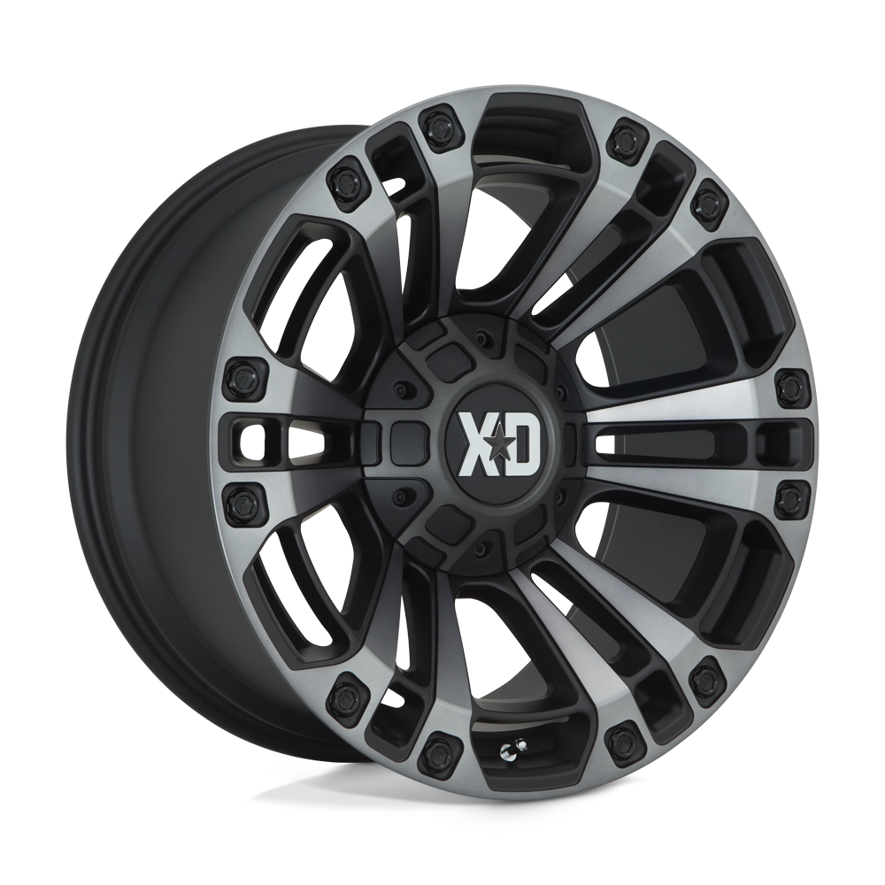 XD Wheels Xd851 Monster 3 20x9 5x127 / 5x139.7 18 78.1 Noir satiné avec teinte grise