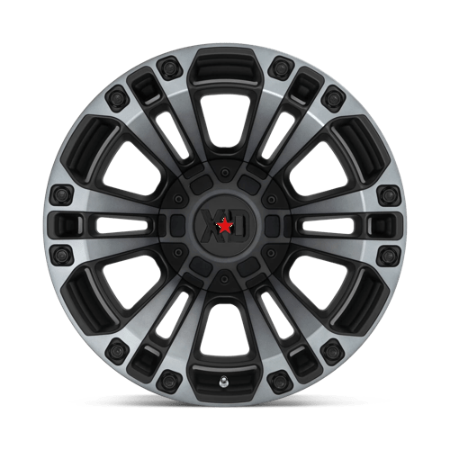 XD Wheels Xd851 Monster 3 20x9 5x127 / 5x139.7 0 78.1 Noir satiné avec teinte grise