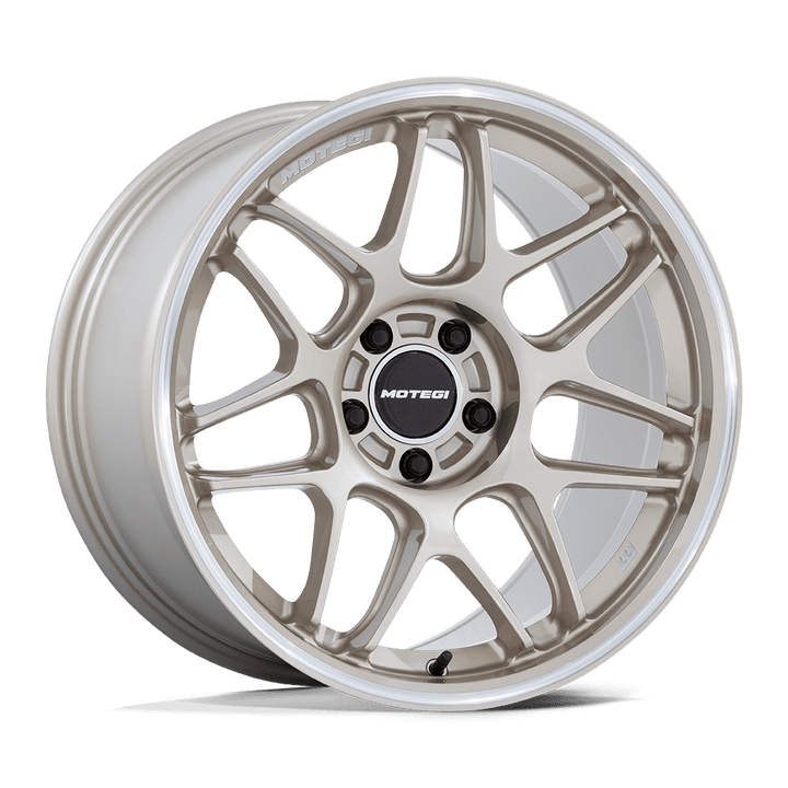 Motegi Mr158 Tsubaki 18x9.5 5x112 35 66.56 Motorsport Gold W/ Machined Lip