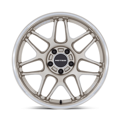 Motegi Mr158 Tsubaki 18x9.5 5x120 25 74.1 Motorsport Gold W/ Machined Lip