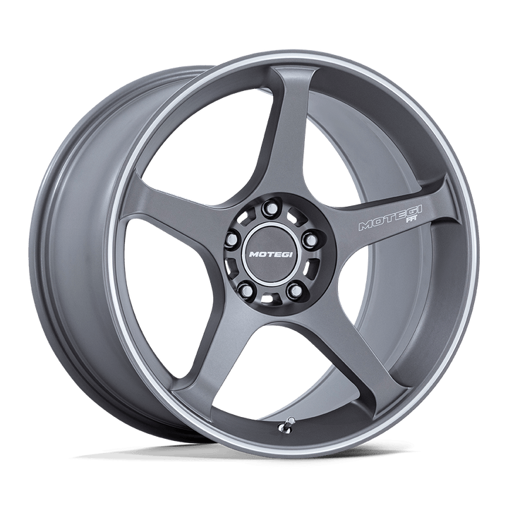 Motegi Mr159 Battle V 17x9.5 5x114.3 35 72.56 Gunzilla W/ Machined Lip Stripe