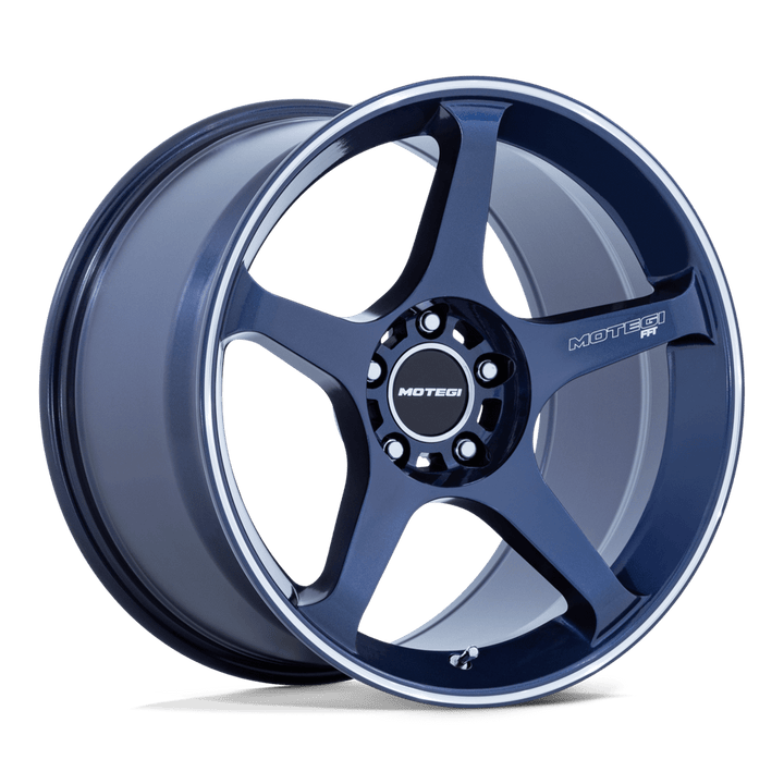 Motegi Mr159 Battle V 18x10,5 5x114,3 25 72,56 Bleu obsidienne avec bande de lèvre usinée