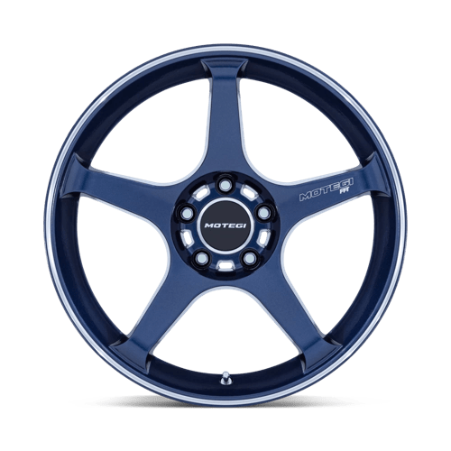 Motegi Mr159 Battle V 18x10.5 5x114.3 35 72.56 Obsidian Blue W/ Machined Lip Stripe