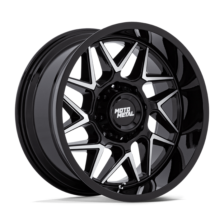 Moto Metal Mo812 Turbine 20x9 6x135 1 87.1 Gloss Black W/ Machined Face