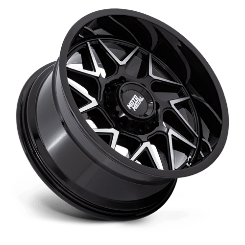 Moto Metal Mo812 Turbine 20x10 5x127 -18 71.5 Gloss Black W/ Machined Face