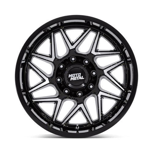 Moto Metal Mo812 Turbine 20x9 8x180 20 124.2 Gloss Black W/ Machined Face