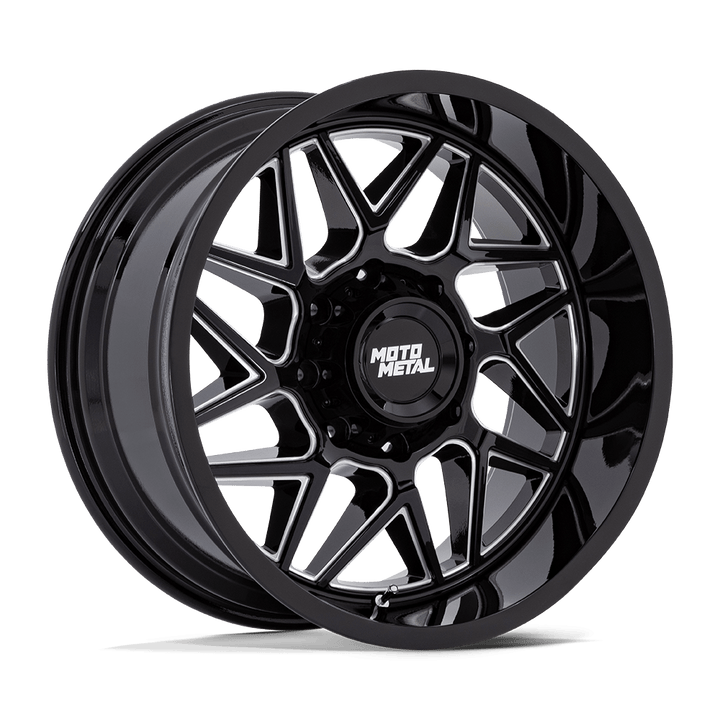 Moto Metal Mo812 Turbine 20x9 5x139.7 1 78.1 Noir brillant fraisé