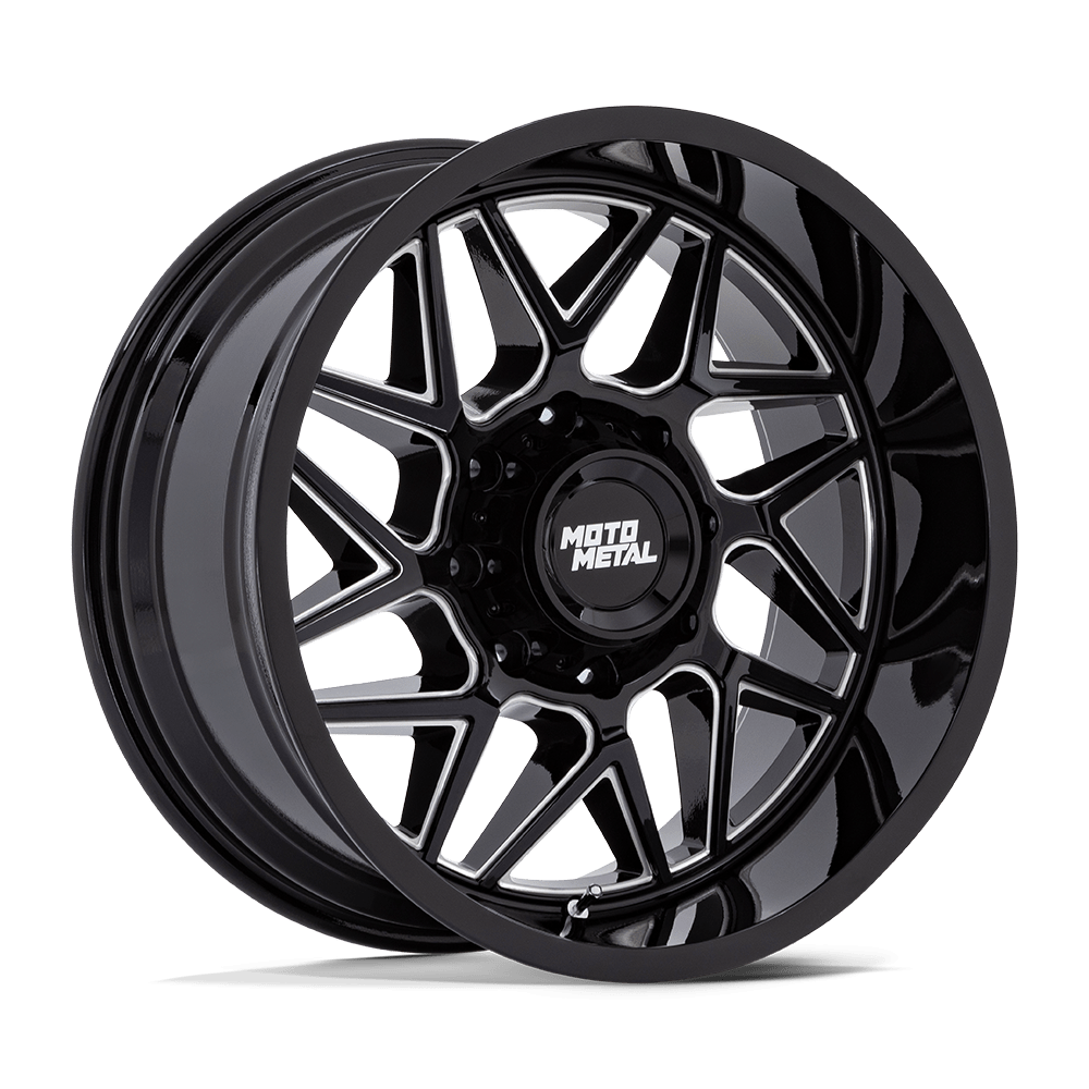 Moto Metal Mo812 Turbine 20x9 5x139.7 20 78.1 Noir brillant fraisé