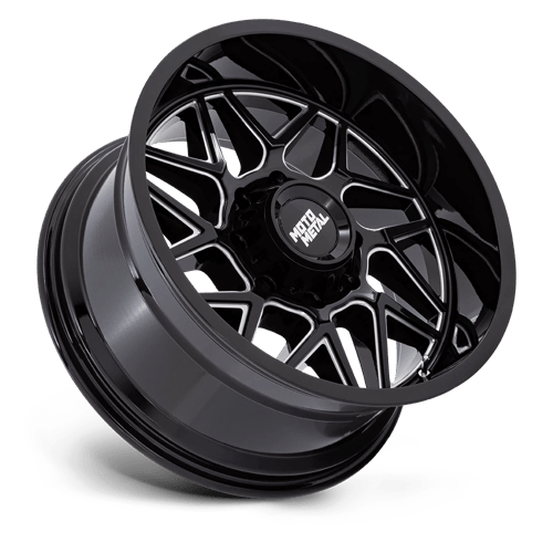Moto Metal Mo812 Turbine 20x9 6x139.7 1 106.1 Gloss Black Milled