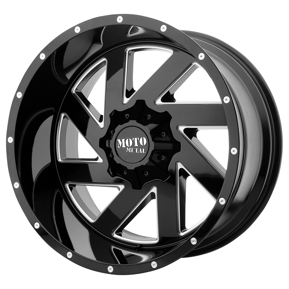 Moto Metal Mo988 Melee 20x10 8x165.1 -18 125.1 Gloss Black Milled
