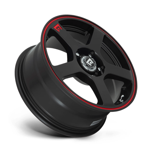 Motegi Mr116 Fs5 18x8 5x108 / 5x114.3 45 72.56 Matte Black Red Racing Stripe