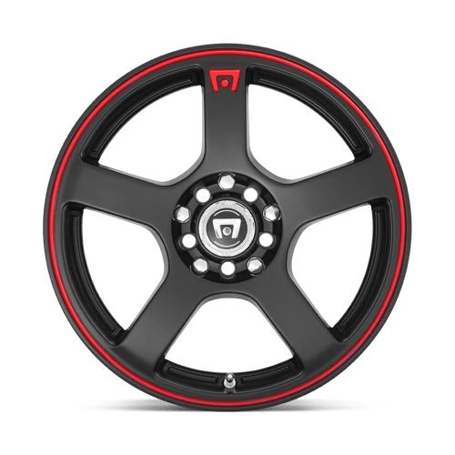 Motegi Mr116 Fs5 18x8 5x108 / 5x114.3 45 72.56 Matte Black Red Racing Stripe