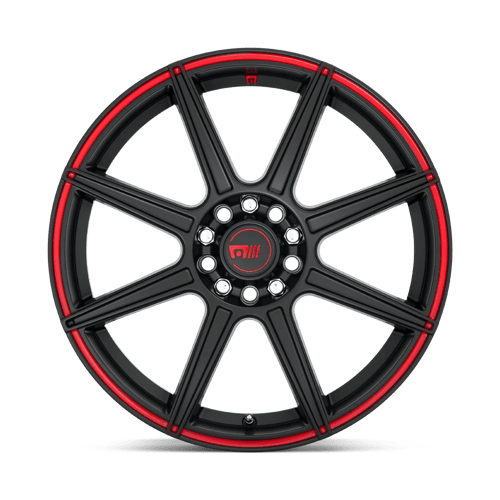 Motegi Mr142 Cs8 18x8 5x114.3 / 5x120 45 74.1 Noir Satiné Avec Bande Rouge