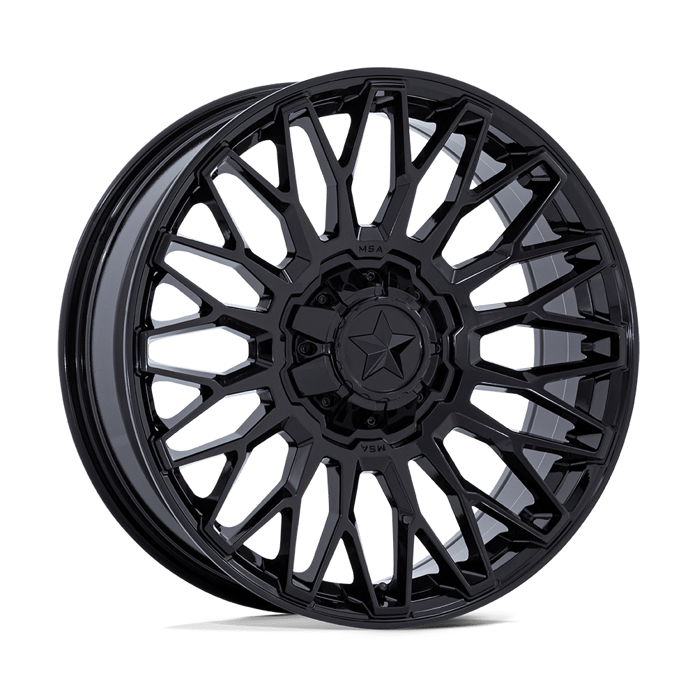 Roues tout-terrain MSA M50 Clubber 24x7 4x137 / 4x156 0 110.1 Noir brillant