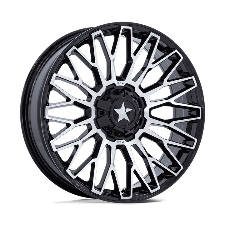 Roues tout-terrain MSA M50 Clubber 24x7 4x137 / 4x156 0 110.1 Noir brillant usiné