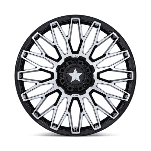 Roues tout-terrain MSA M50 Clubber 24x7 4x137 / 4x156 0 110.1 Noir brillant usiné