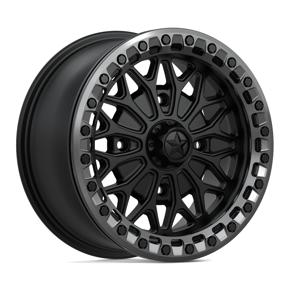 MSA Off-Road Ma53 Bolo Utv Beadlock 15x7 4x156 38 115.1 Matte Black Gl-gunmetal Rg