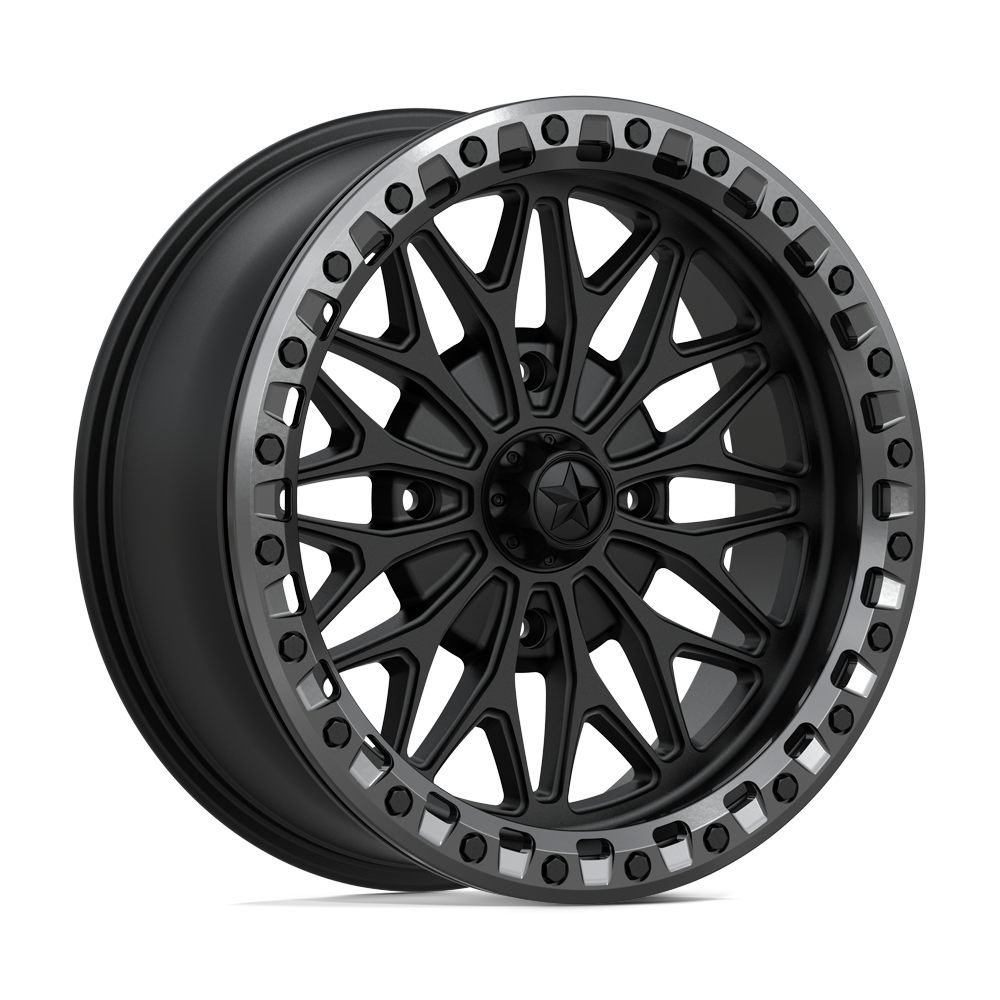 MSA Off-Road Ma53 Bolo Utv Beadlock 18x7 4x137 10 96 Matte Black Gl-gunmetal Rg