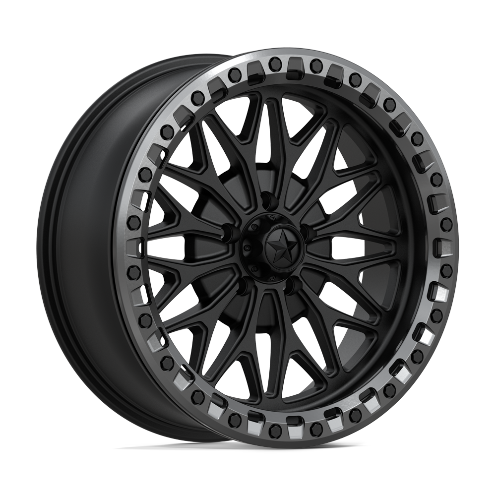 MSA Off-Road Ma53 Bolo Utv Beadlock 18x7 5x114.3 10 72.56 Matte Black Gl-gunmetal Rg