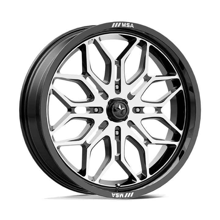 MSA Offroad Wheels M47 Sniper 24x7 4x137 10 96 Gloss Black Machined