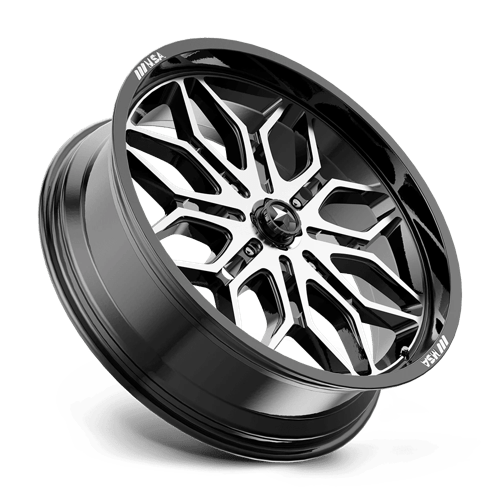 MSA Offroad Wheels M47 Sniper 24x7 4x156 10 115.1 Gloss Black Machined
