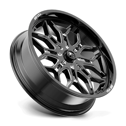 MSA Offroad Wheels M47 Sniper 24x7 4x137 10 96 Gloss Black Milled