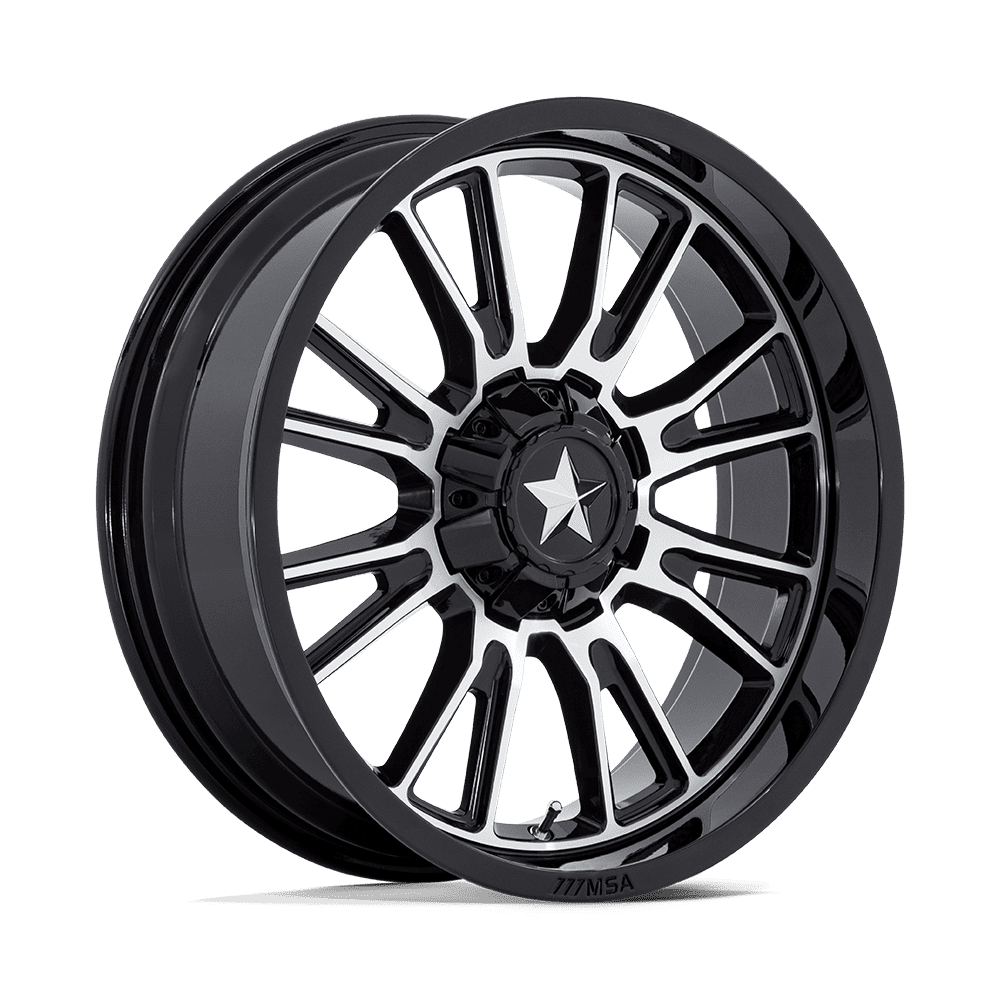 Roues tout-terrain MSA M51 Thunderlips 15x7 5x114.3 10 72.56 Noir brillant usiné