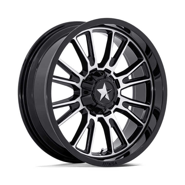 Roues tout-terrain MSA M51 Thunderlips 15x7 5x114.3 10 72.56 Noir brillant usiné