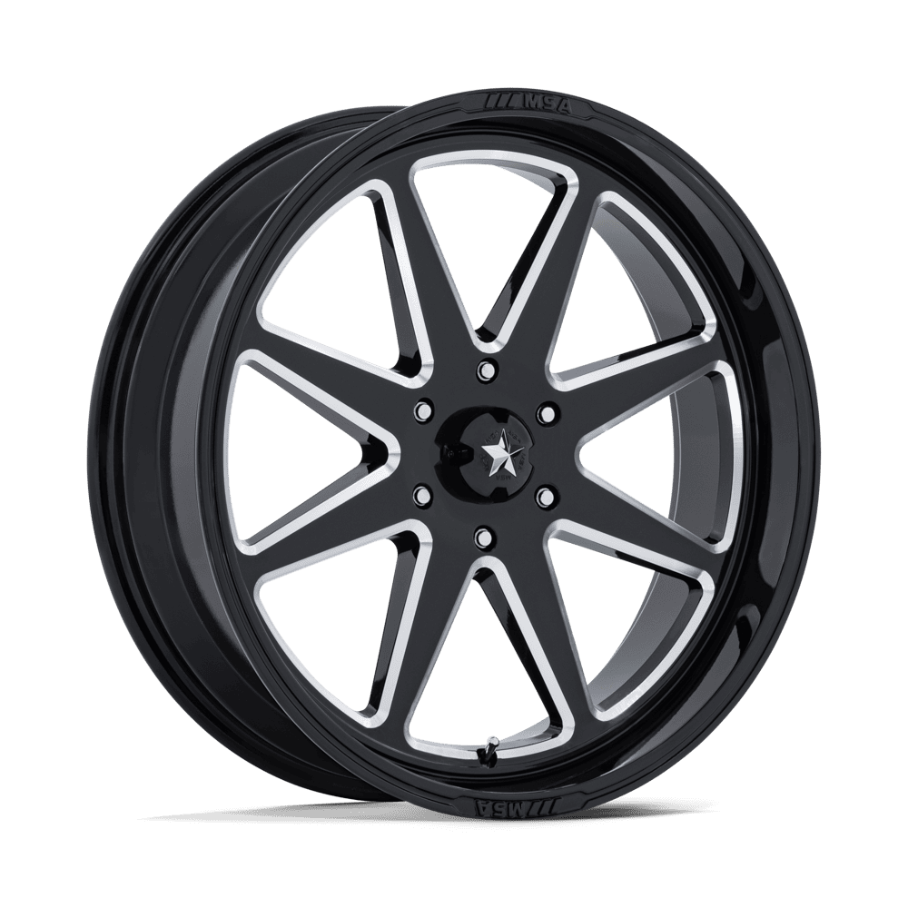 MSA Off-Road M54 Spark Utv 24x7 6x139.7 0 100.3 Gloss Black Milled