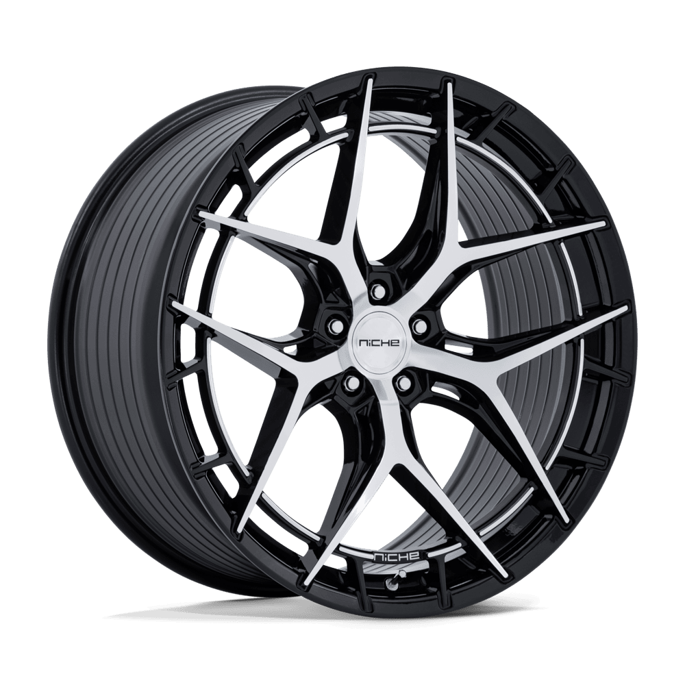 Niche Nc286 Riviera 22x10.5 5x120 38 74.1 Gloss Black Machined Face