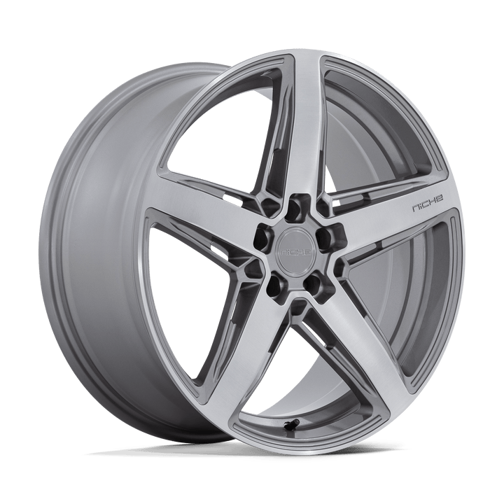 Niche 1pc M270 Teramo 20x9.5 5x114.3 25 70.7 Anthracite Brossé Teinte Visage Transparent
