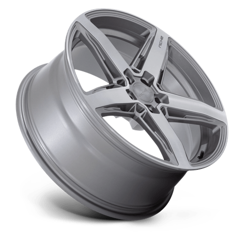 Niche 1pc M270 Teramo 20x9.5 5x114.3 25 70.7 Anthracite Brossé Teinte Visage Transparent