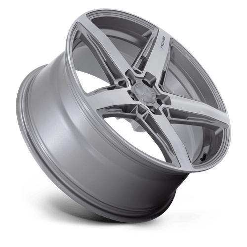 Niche 1pc M270 Teramo 20x9.5 5x114.3 25 70.7 Anthracite Brossé Teinte Visage Transparent
